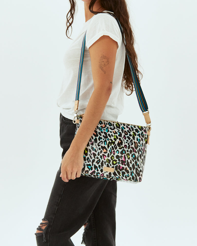 CONSUELA COLORFUL ANIMAL PRINT CROSSBODY BAG "COCO DOWNTOWN"