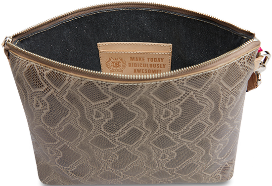 SNAKE SKIN LEATHER DOWNTOWN CROSSBODY BAG CALLED "DIZZY"