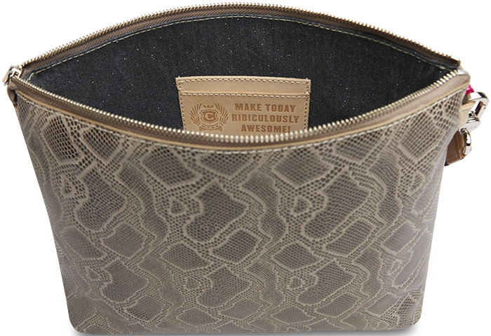 SNAKE SKIN LEATHER DOWNTOWN CROSSBODY BAG CALLED "DIZZY"