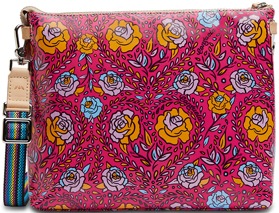 COLORFUL FLORAL CROSSBODY BAG CALLED "MOLLY DOWNTOWN CROSSBODY"