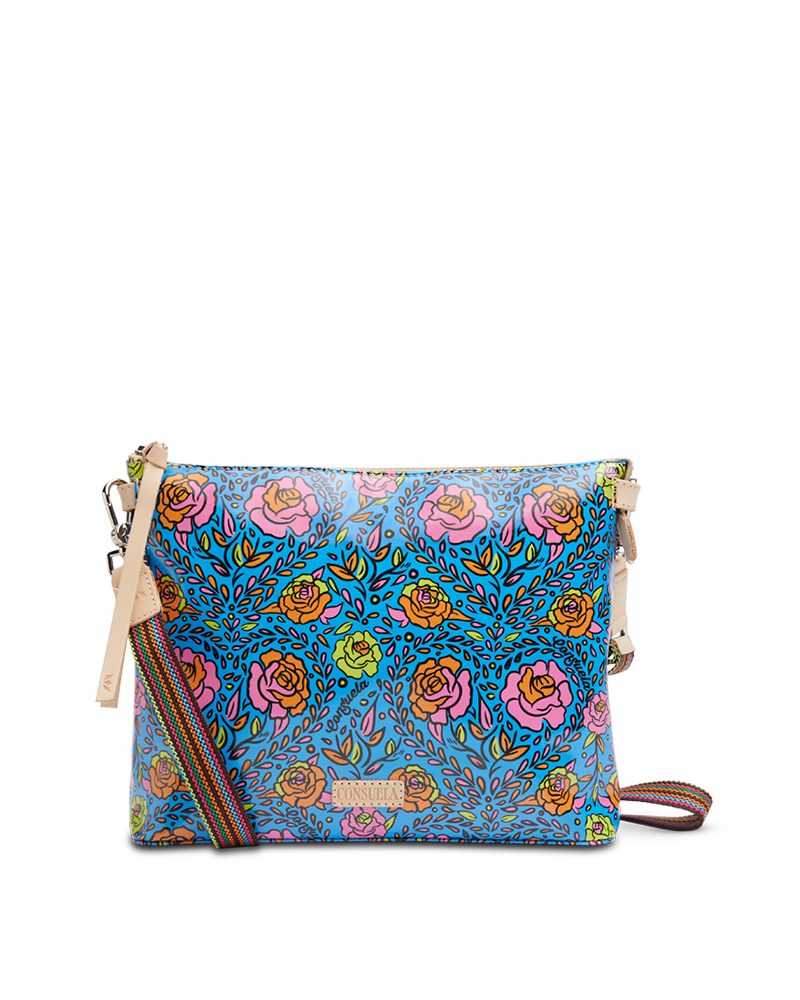 CONSUELA COLORFUL FLORAL PRINT CROSSBODY BAG "MANDY DOWNTOWN CROSSBODY"