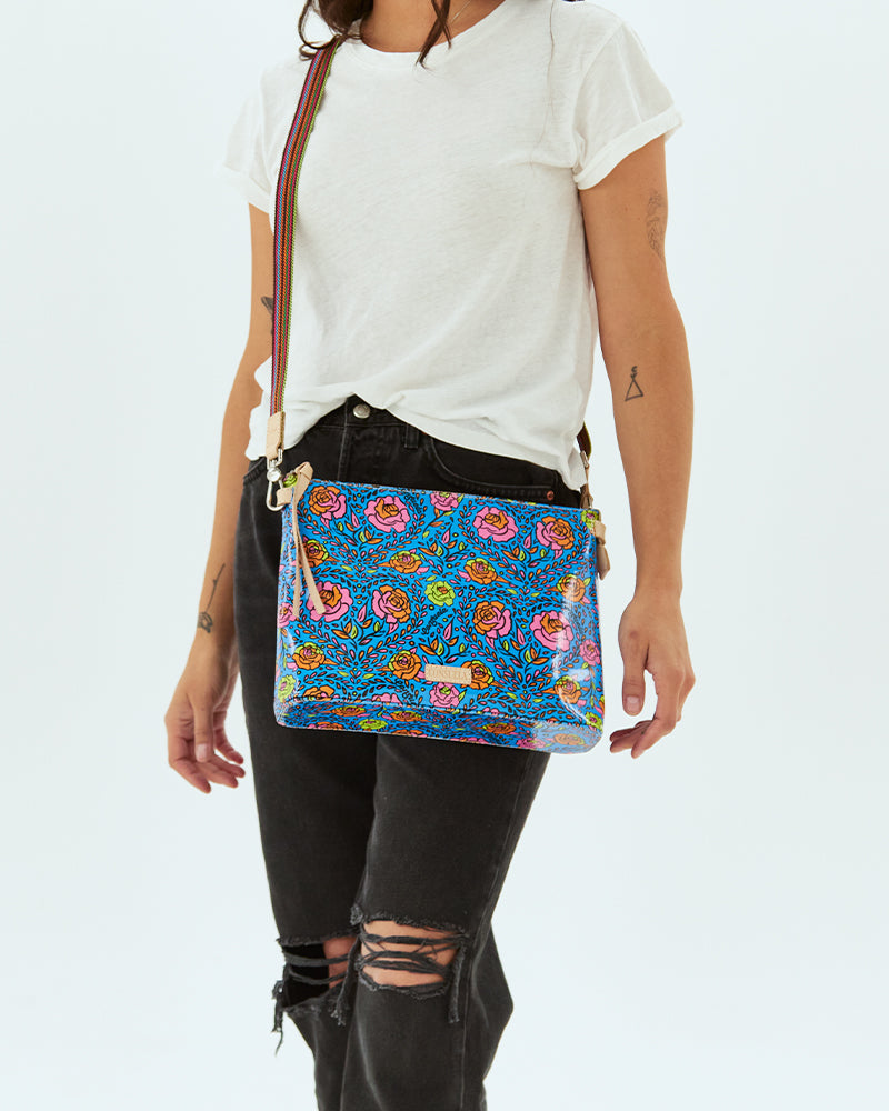 CONSUELA COLORFUL FLORAL PRINT CROSSBODY BAG "MANDY DOWNTOWN CROSSBODY"