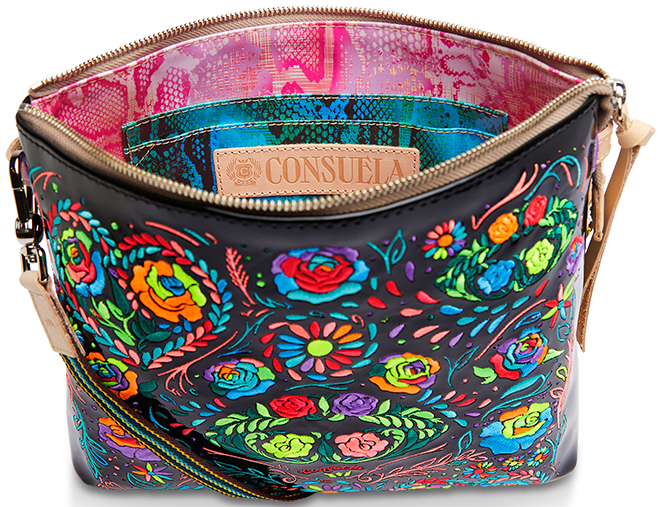 COLORFUL EMBROIDERED CROSSBODY BAG CALLED "RITA DOWNTOWN CROSSBODY"