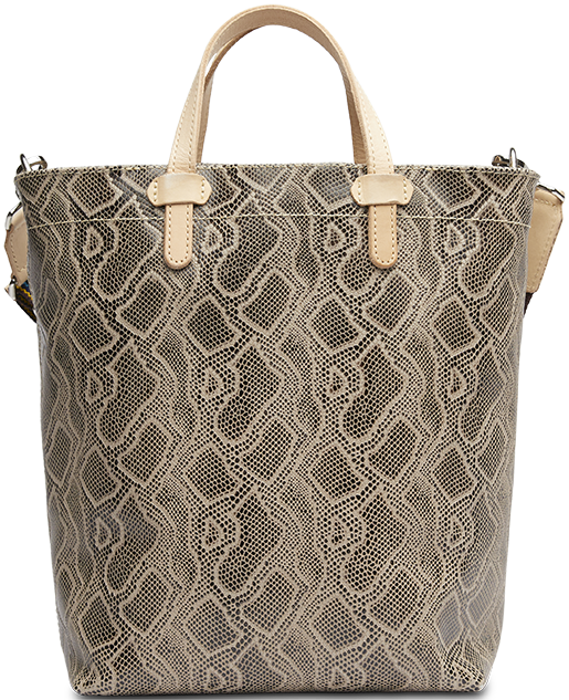 SNAKE SKIN LEATHER CROSSBODY ESSENTIAL TOTE BAG CALLED "DIZZY"