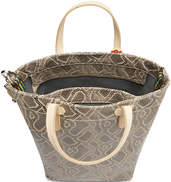 SNAKE SKIN LEATHER CROSSBODY ESSENTIAL TOTE BAG CALLED "DIZZY"