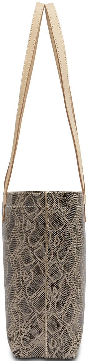 SNAKE SKIN LEATHER EASY TOTE BAG CALLED "DIZZY"