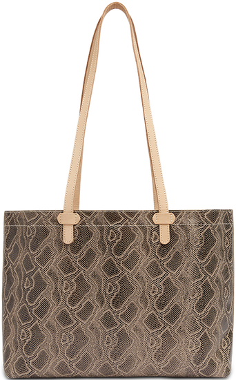 SNAKE SKIN LEATHER EASY TOTE BAG CALLED "DIZZY"
