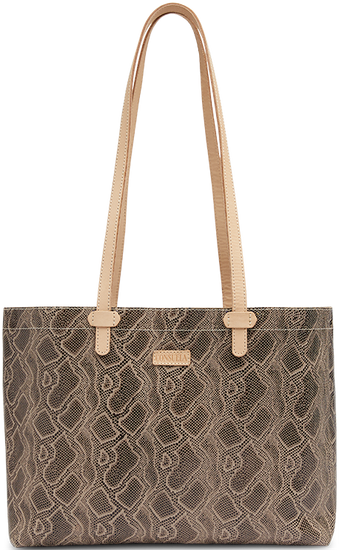 SNAKE SKIN LEATHER EASY TOTE BAG CALLED "DIZZY"