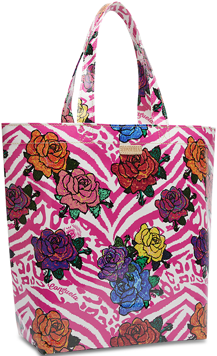 FLORAL AND COLORFUL TOTE BAG CALLED "FRUTTI BASIC BAG"