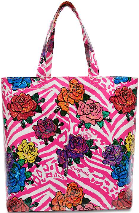 FLORAL AND COLORFUL TOTE BAG CALLED "FRUTTI BASIC BAG"