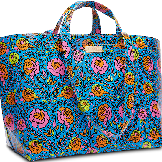 CONSUELA COLORFUL FLORAL PRINT TOTE BAG "MANDY JUMBO BAG"