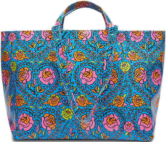 CONSUELA COLORFUL FLORAL PRINT TOTE BAG "MANDY JUMBO BAG"