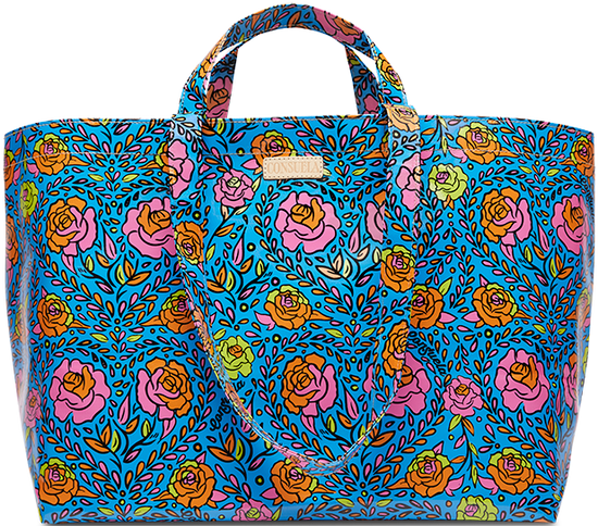 CONSUELA COLORFUL FLORAL PRINT TOTE BAG "MANDY JUMBO BAG"