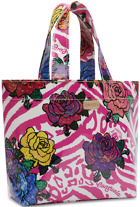FLORAL AND COLORFUL TOTE BAG CALLED "FRUTTI MINI BAG"