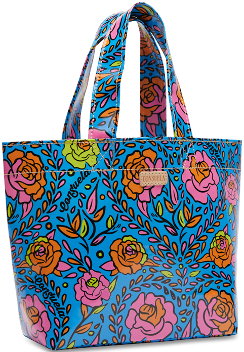 CONSUELA COLORFUL FLORAL PRINT TOTE BAG "MANDY MINI BAG"