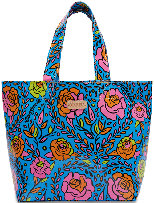 CONSUELA COLORFUL FLORAL PRINT TOTE BAG "MANDY MINI BAG"