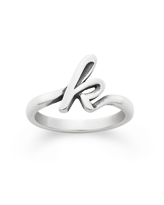 Script Initial 'K' Ring