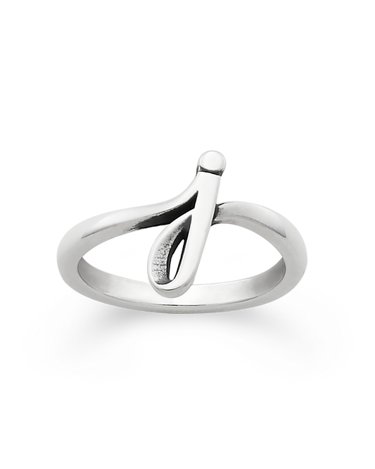 Script Initial 'J' Ring