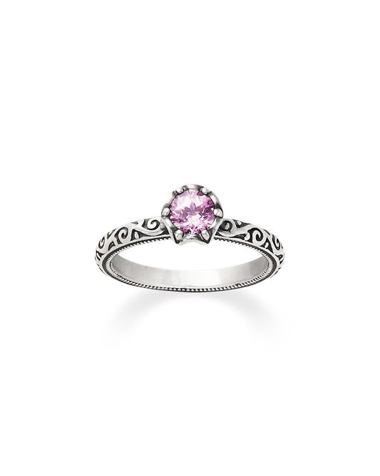 Cherished Birthstone Ring with Lab-Created Pink Sapphire