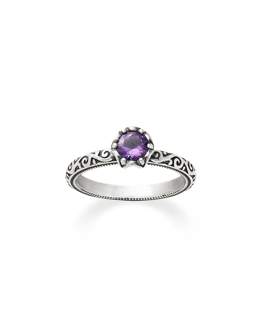 Cherished Birthstone with Amethyst Ring