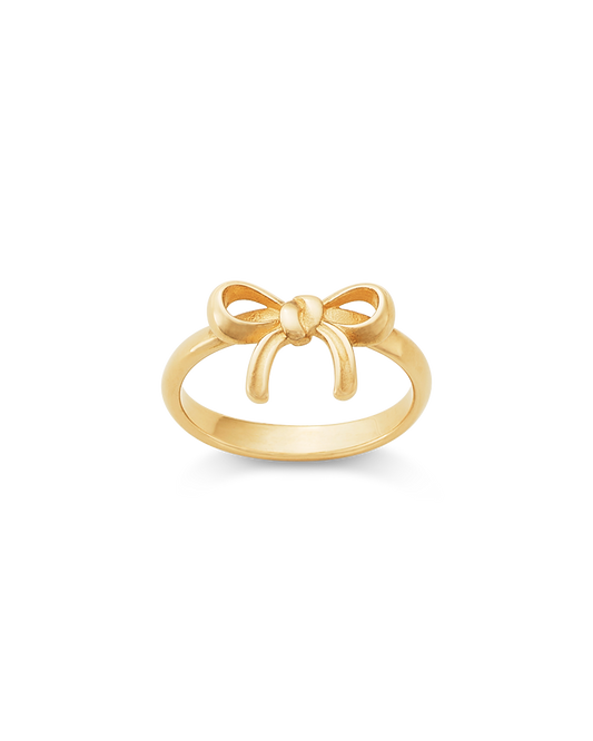 Delicate Bow Gold Ring
