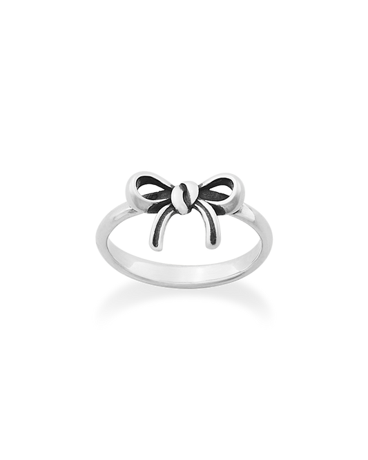Delicate Bow Sterling Silver Ring