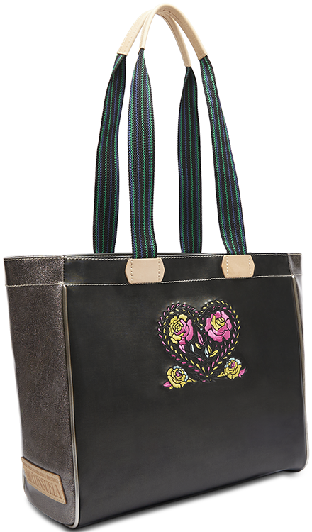 COLORFUL EMBROIDERED TOTE BAG CALLED "MARTA JOURNEY TOTE"