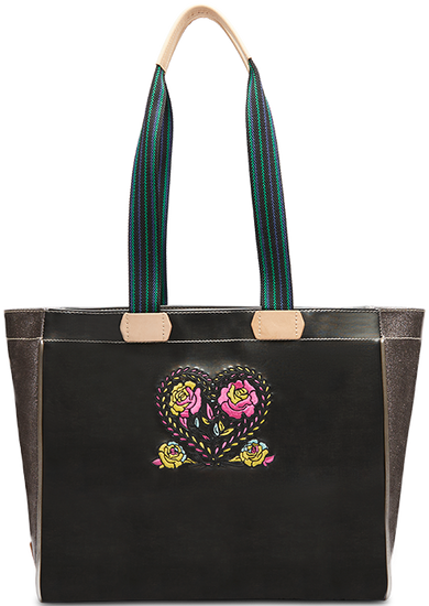 COLORFUL EMBROIDERED TOTE BAG CALLED "MARTA JOURNEY TOTE"