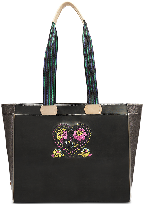 COLORFUL EMBROIDERED TOTE BAG CALLED "MARTA JOURNEY TOTE"