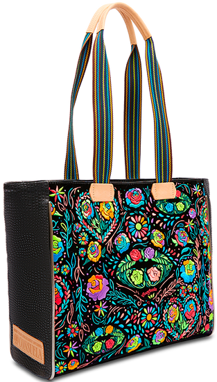 COLORFUL EMBROIDERED TOTE BAG CALLED "RITA JOURNEY TOTE"