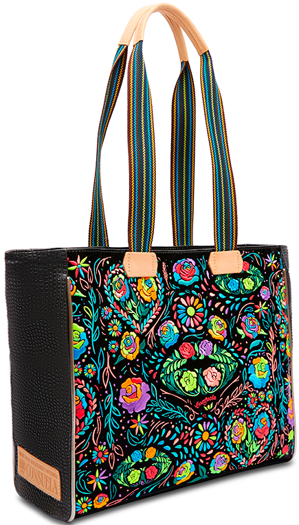 COLORFUL EMBROIDERED TOTE BAG CALLED "RITA JOURNEY TOTE"