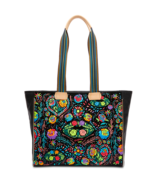 COLORFUL EMBROIDERED TOTE BAG CALLED "RITA JOURNEY TOTE"