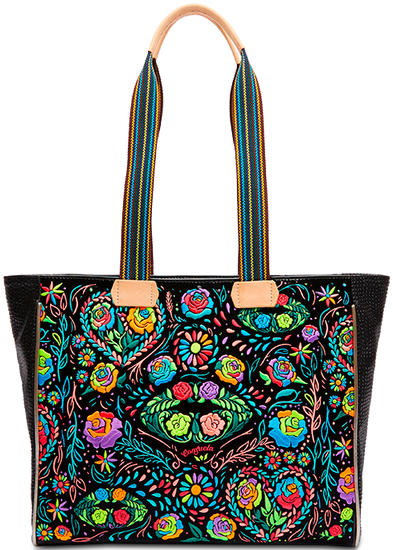 COLORFUL EMBROIDERED TOTE BAG CALLED "RITA JOURNEY TOTE"