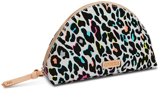 CONSUELA COLORFUL ANIMAL PRINT TRAVEL CASE"COCO LARGE COSMETIC CASE"