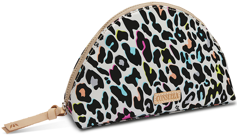 CONSUELA COLORFUL ANIMAL PRINT TRAVEL CASE"COCO LARGE COSMETIC CASE"