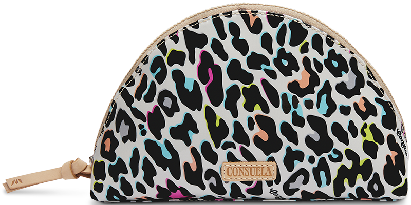 CONSUELA COLORFUL ANIMAL PRINT TRAVEL CASE"COCO LARGE COSMETIC CASE"