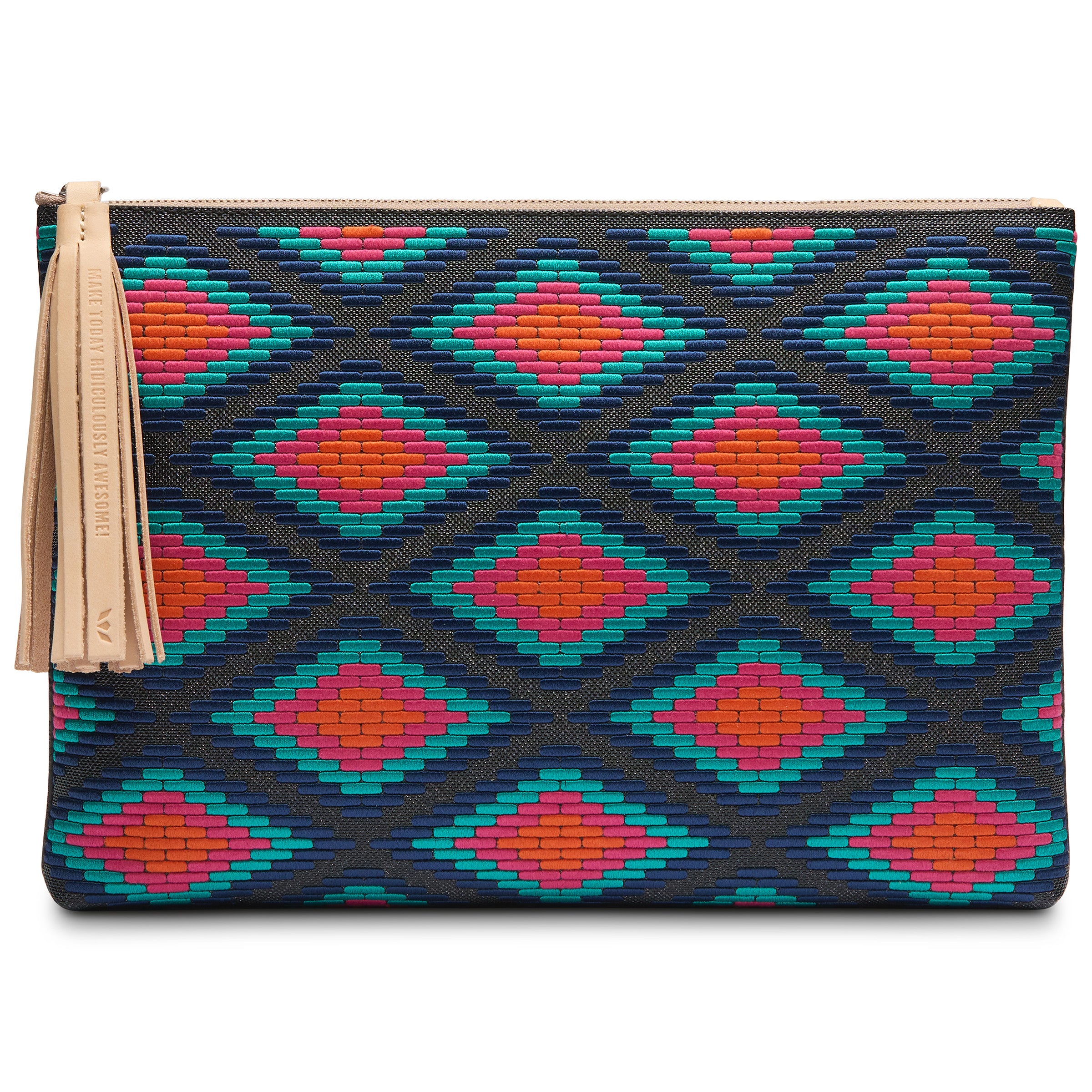 Colorful Consuela Large zipper pouch