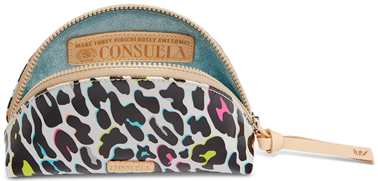 CONSUELA COLORFUL ANIMAL PRINT TRAVEL CASE"COCO MEDIUM COSMETIC CASE"