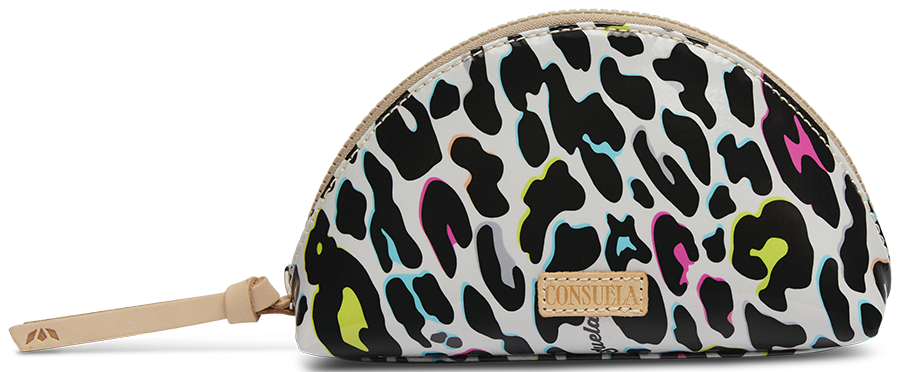 CONSUELA COLORFUL ANIMAL PRINT TRAVEL CASE"COCO MEDIUM COSMETIC CASE"