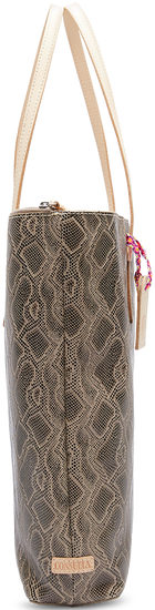 SNAKE SKIN LEATHER MARKET TOTE BAG CALLED "DIZZY"