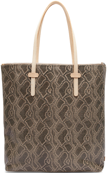 SNAKE SKIN LEATHER MARKET TOTE BAG CALLED "DIZZY"