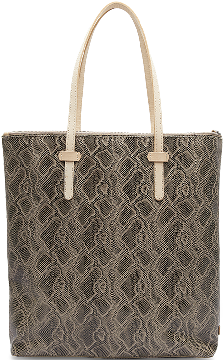 SNAKE SKIN LEATHER MARKET TOTE BAG CALLED "DIZZY"