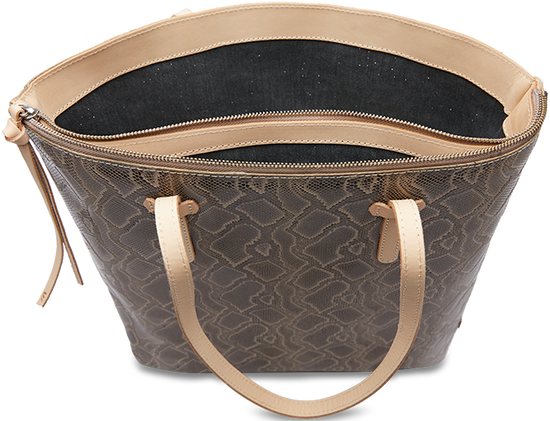 SNAKE SKIN LEATHER MARKET TOTE BAG CALLED "DIZZY"