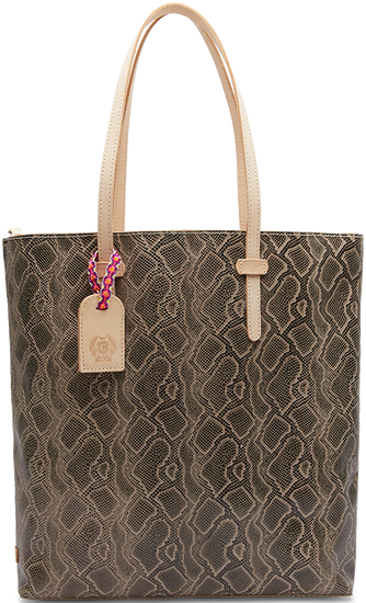 SNAKE SKIN LEATHER MARKET TOTE BAG CALLED "DIZZY"