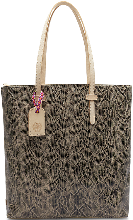 SNAKE SKIN LEATHER MARKET TOTE BAG CALLED "DIZZY"