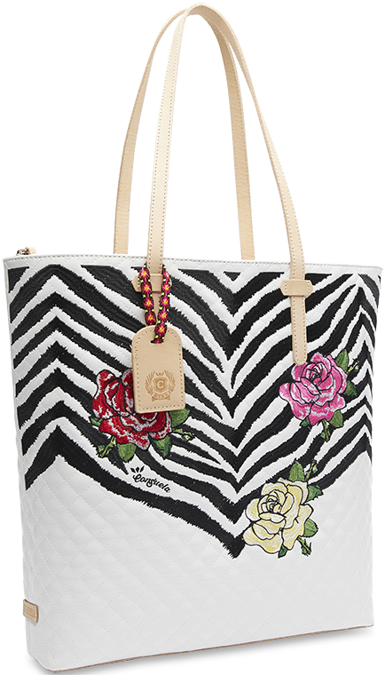 COLORFUL FLORAL ANIMAL PRINTED TOTE BAG CALLED "MICHELLE MARKET TOTE"