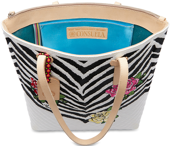 COLORFUL FLORAL ANIMAL PRINTED TOTE BAG CALLED "MICHELLE MARKET TOTE"