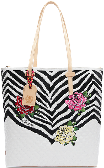 COLORFUL FLORAL ANIMAL PRINTED TOTE BAG CALLED "MICHELLE MARKET TOTE"