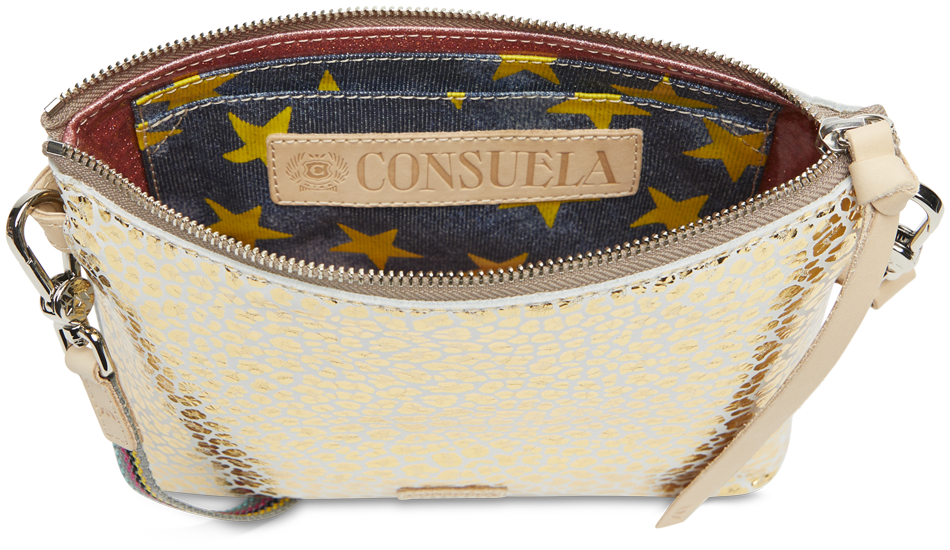 CONSUELA GOLD CROSSBODY BAG CALLED "KIT MIDTOWN CROSSBODY"