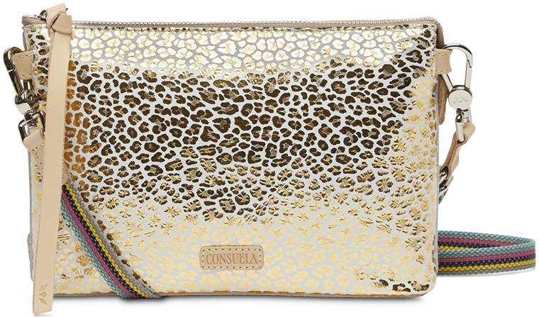 CONSUELA GOLD CROSSBODY BAG CALLED "KIT MIDTOWN CROSSBODY"